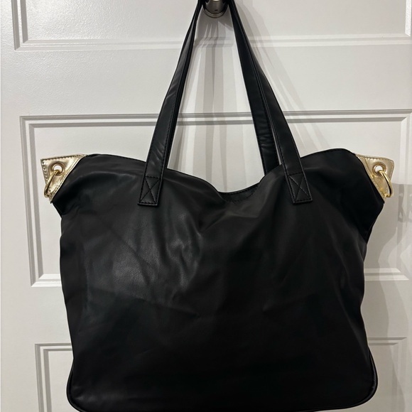 Versace Parfums Black Tote w Gold Accents Brand new wristlet strap - Picture 7 of 15